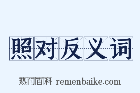 照对反义词是什么意思的图片